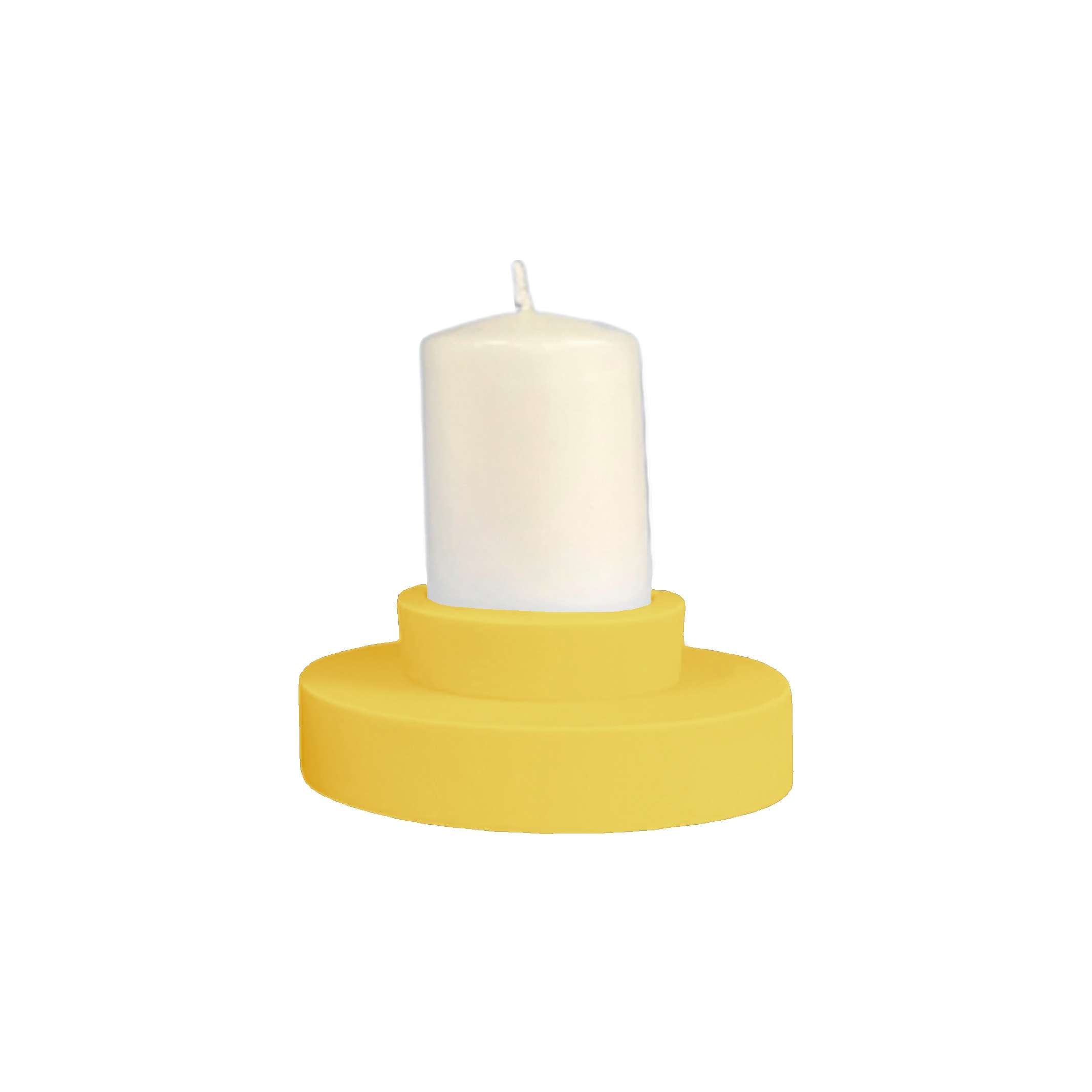 PORTER GREEN – FLIPP-L SILICONE CANDLE HOLDER - Yellow